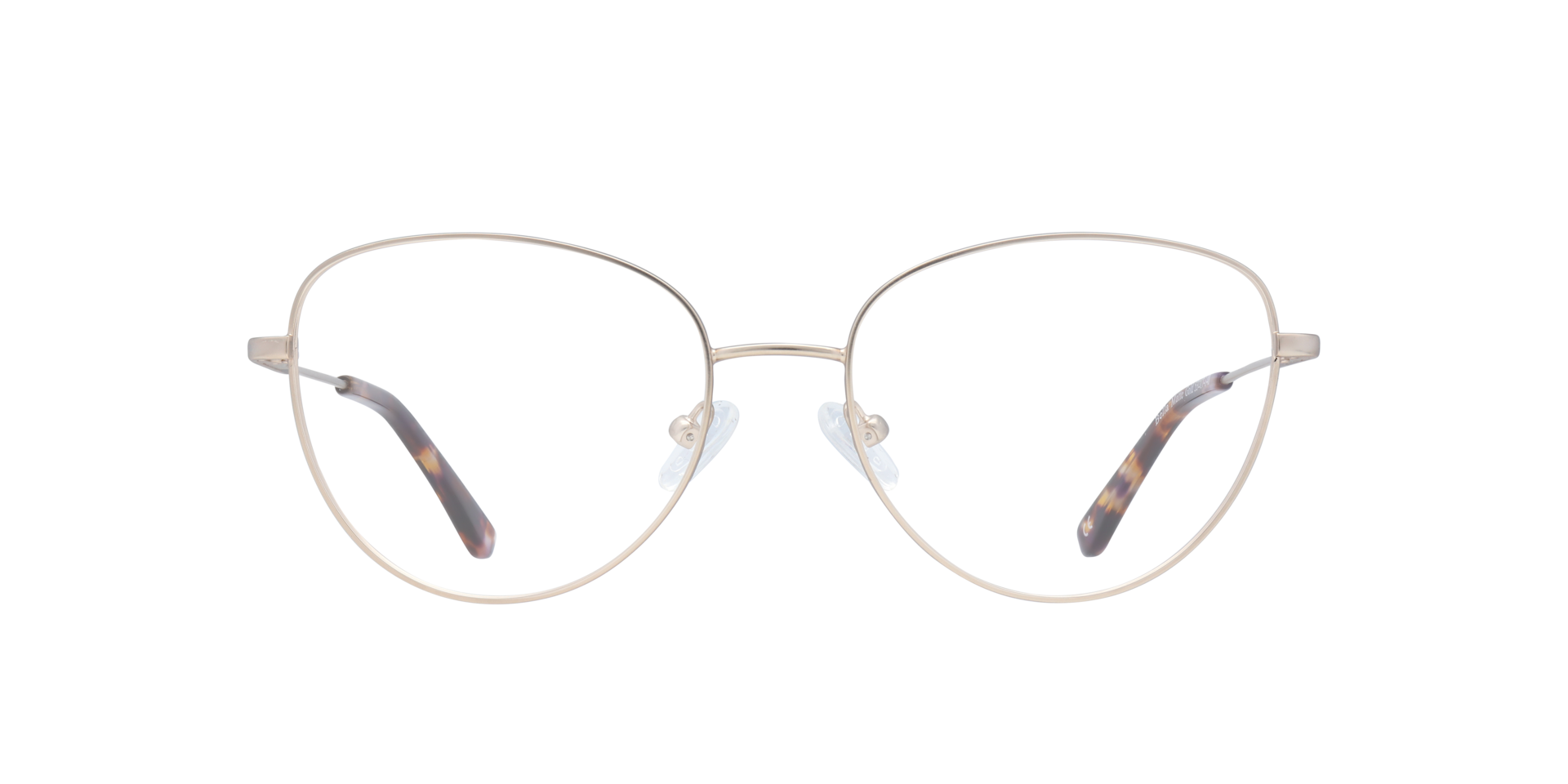 Bella Matte Gold MetalEyeglass Frames for Glasses Direct, Front View