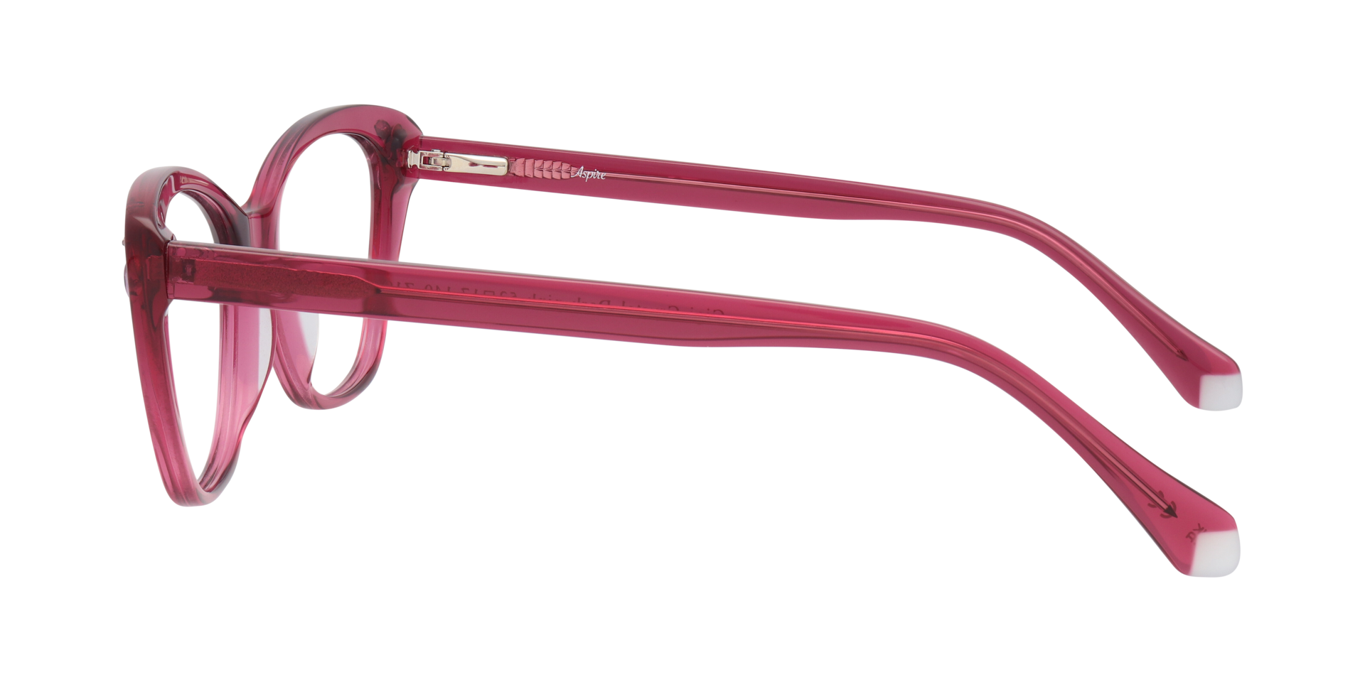 Gigi Crystal Dark Pink AcetateEyeglass Frames for Glasses Direct, Side View