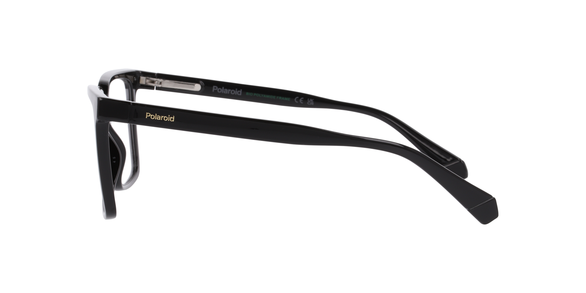 PLD D556/C Black PlasticEyeglass Frames for Glasses Direct, Side View