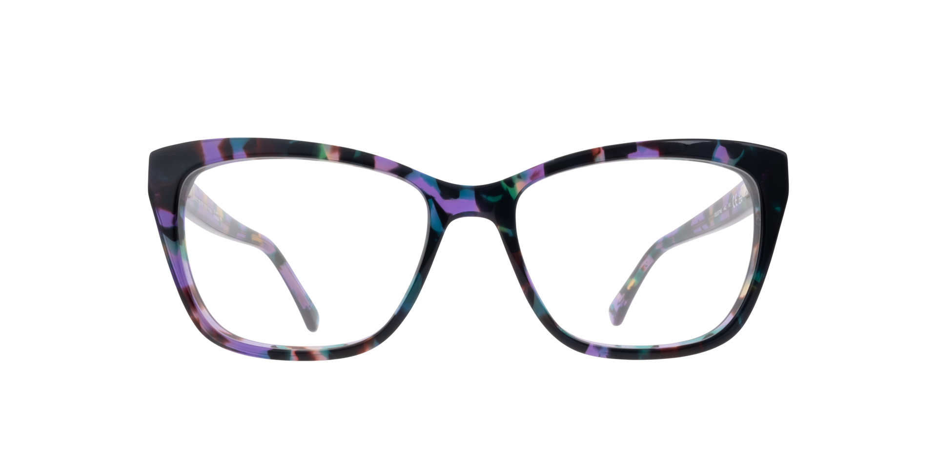 Celestine Tortoise Purple AcetateEyeglass Frames for Glasses Direct, Front View