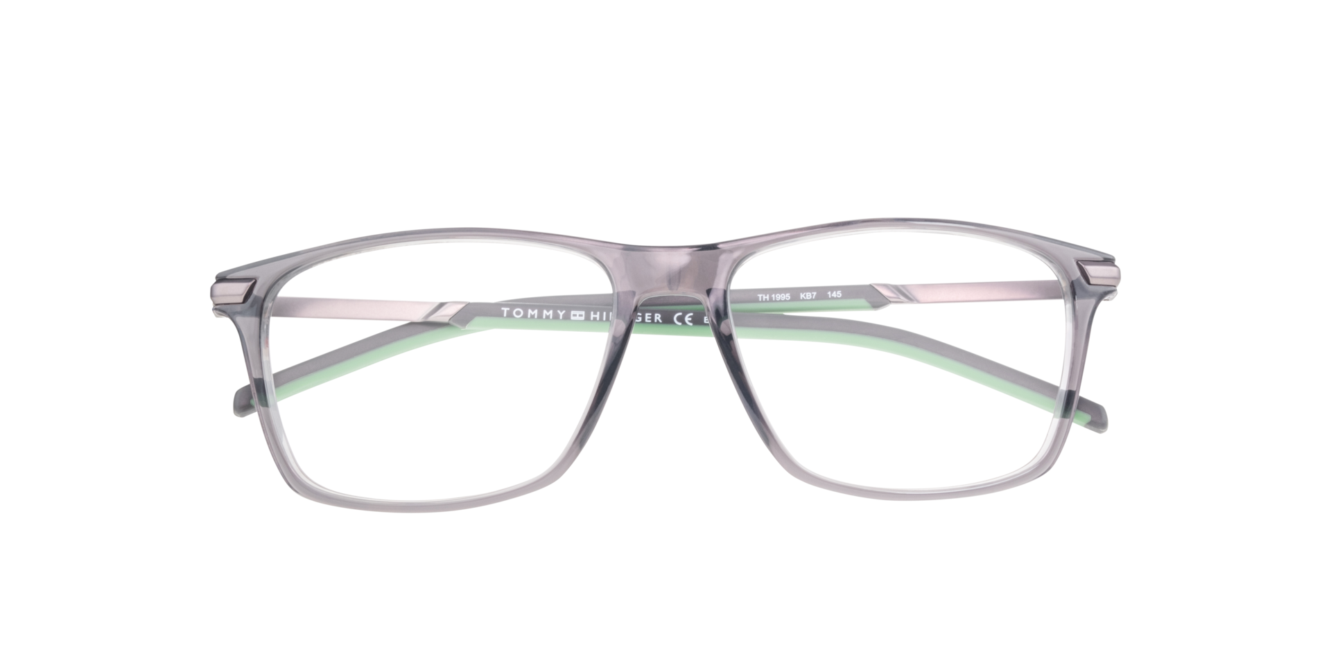 TH 1995 Grey PlasticEyeglass Frames for Glasses Direct, Closed View