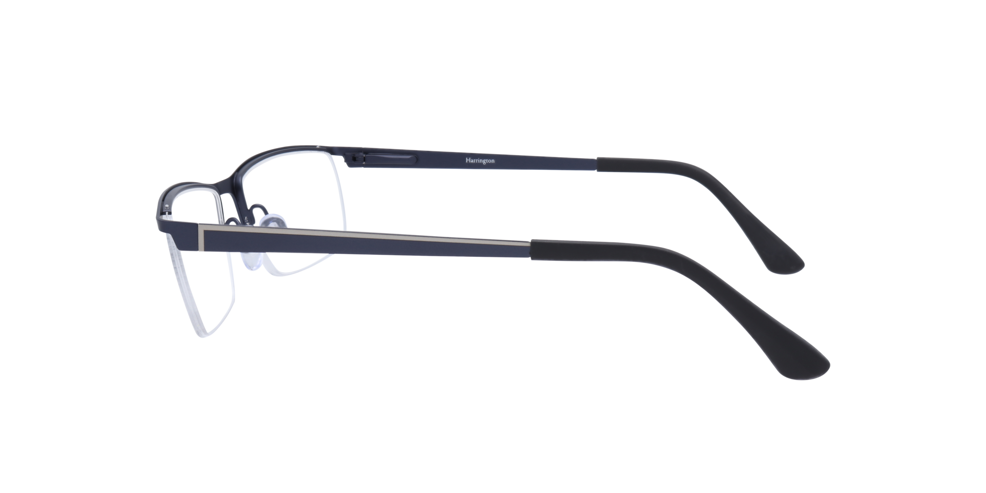 Blazer Matte Navy MetalEyeglass Frames for Glasses Direct, Side View
