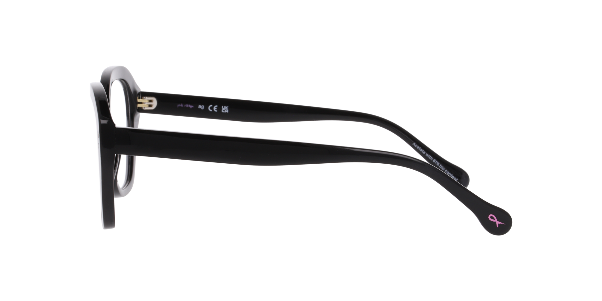 Neil Black AcetateEyeglass Frames for Glasses Direct, Side View