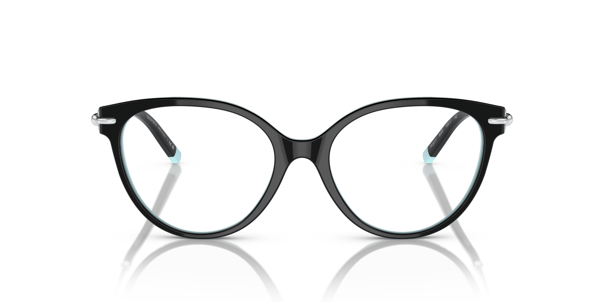 TF2217 Black On Tiffany Blue AcetateEyeglass Frames for Glasses Direct, Front View