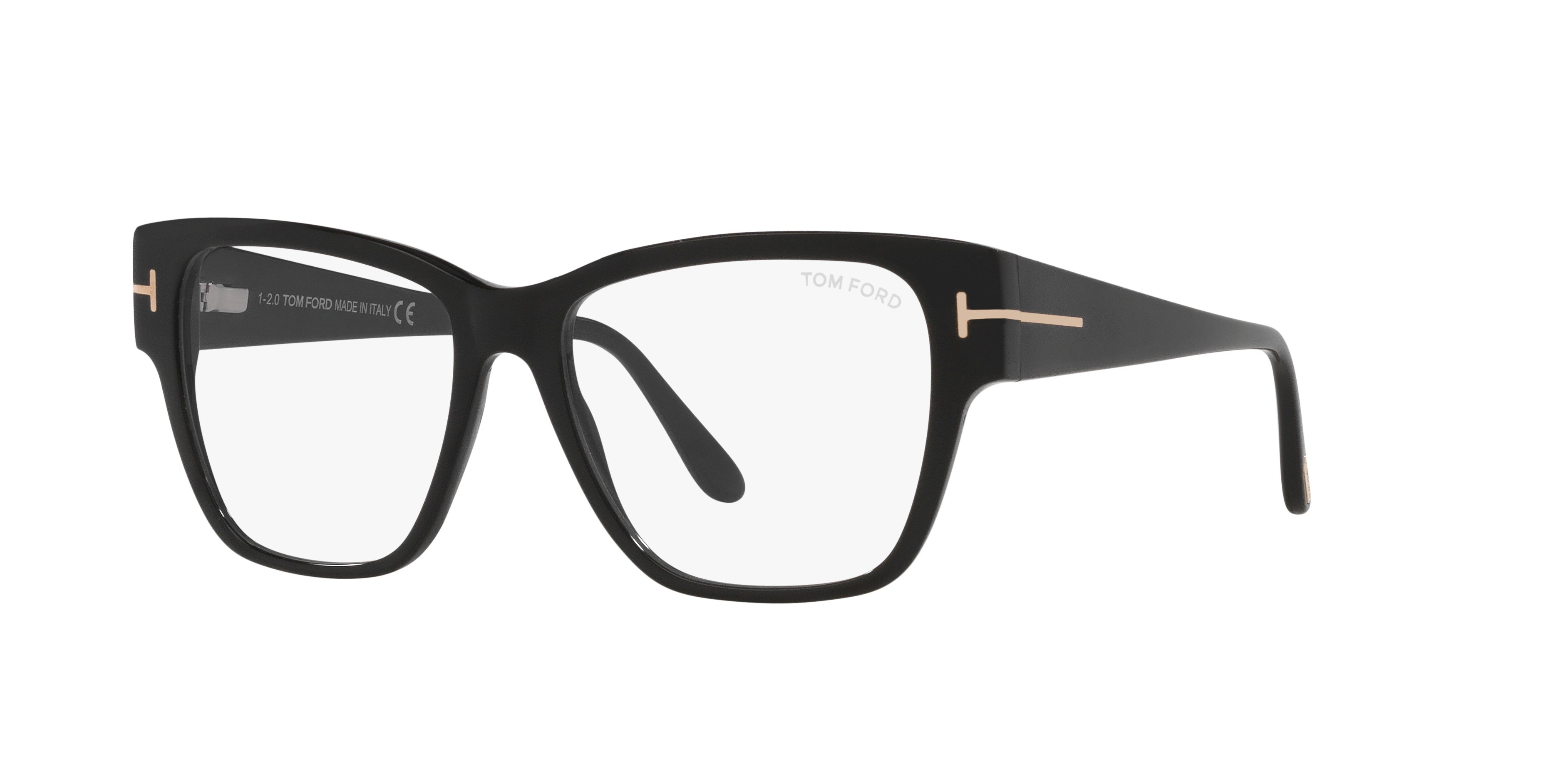 FT5745-B Black Shiny AcetateEyeglass Frames for Glasses Direct, Angle View