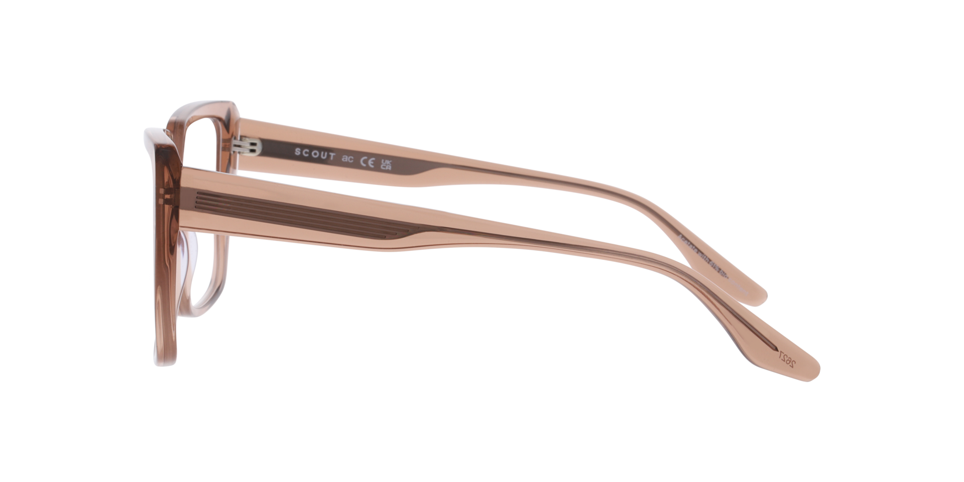 Michèle Crystal Nude Pink AcetateEyeglass Frames for Glasses Direct, Side View