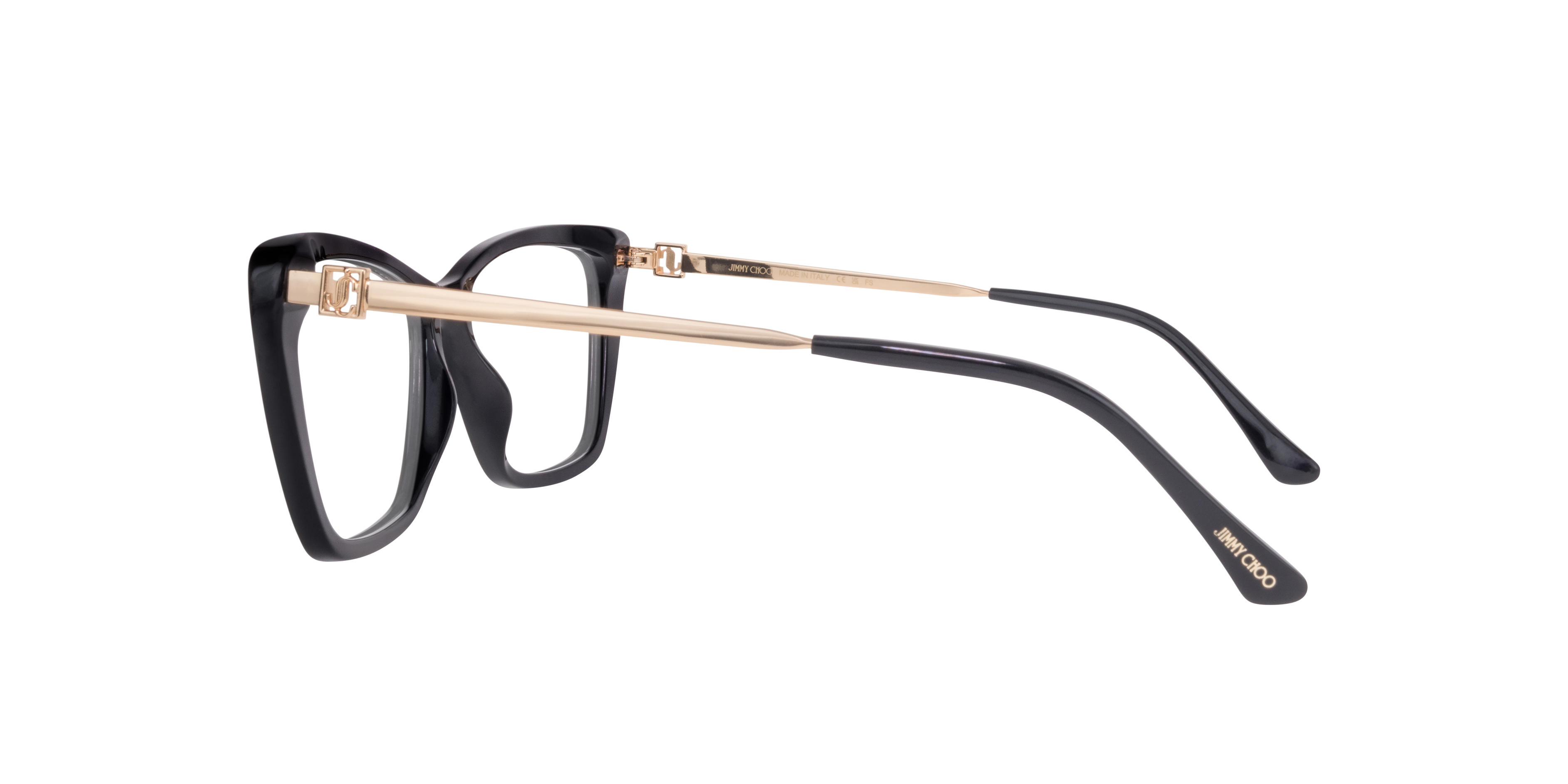 JC375 9M Black AcetateEyeglass Frames for Glasses Direct, Side View