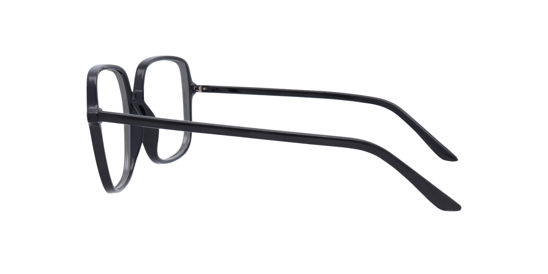 Francesca Black PlasticEyeglass Frames for Glasses Direct, Side View