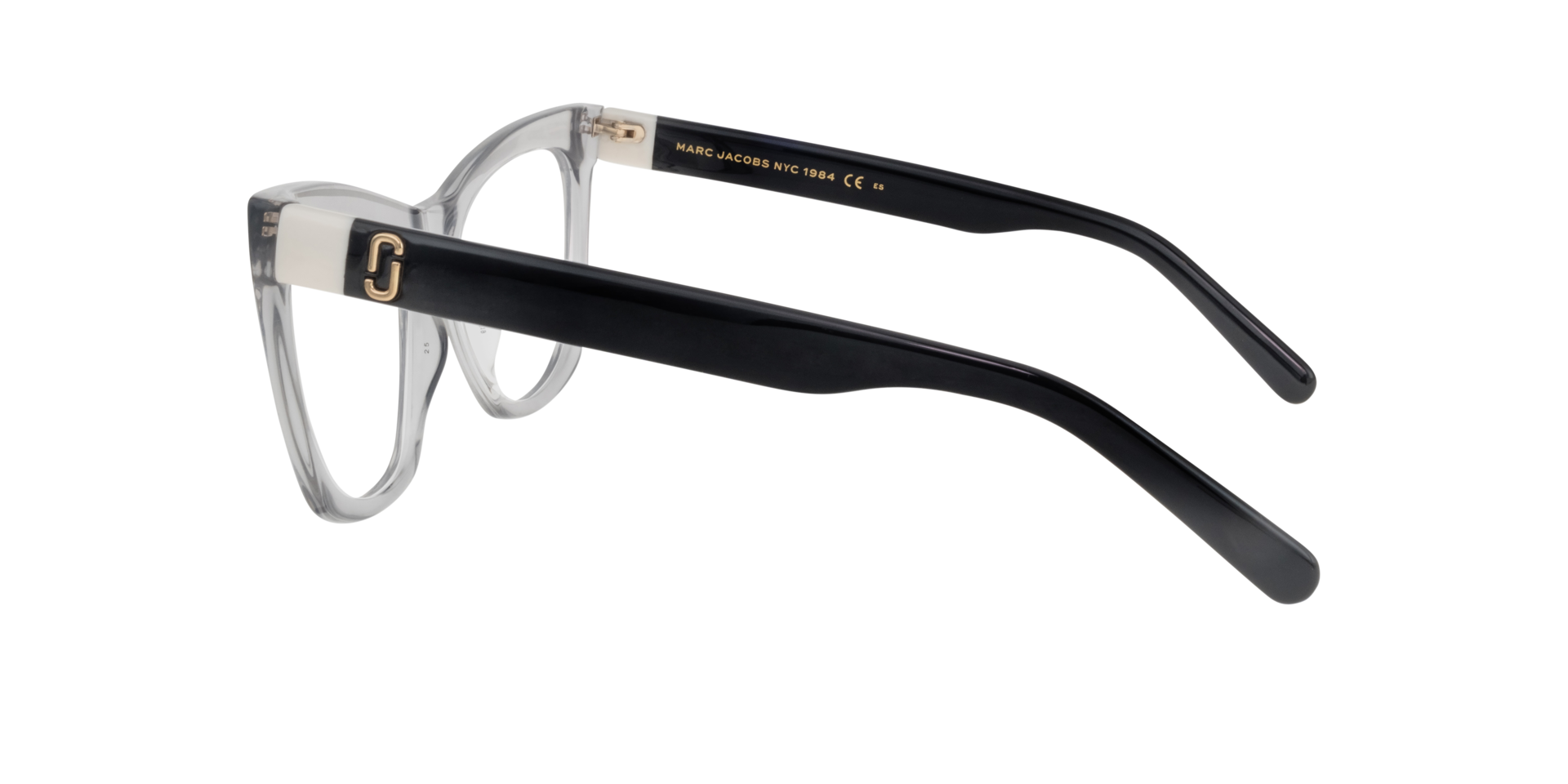 MARC 649 Grey Black PlasticEyeglass Frames for Glasses Direct, Side View