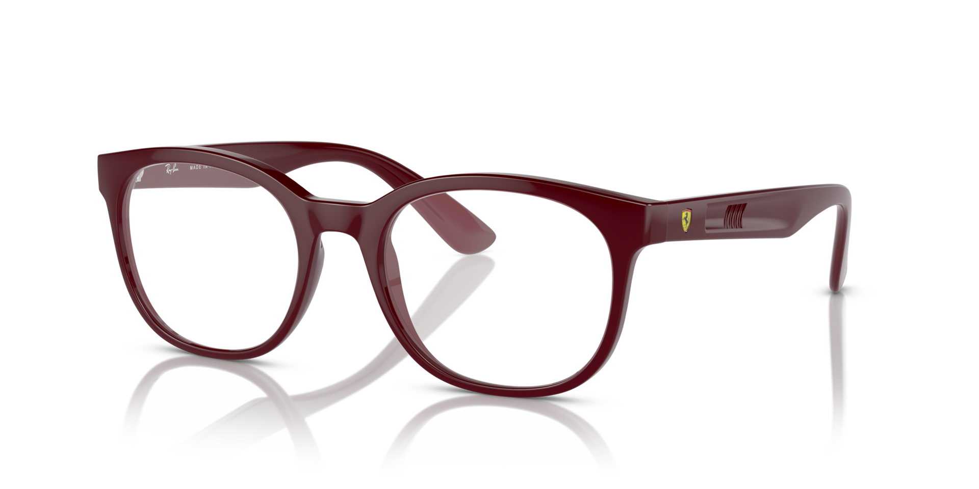 RB7231M Dark Red PlasticEyeglass Frames for Glasses Direct, Angle View