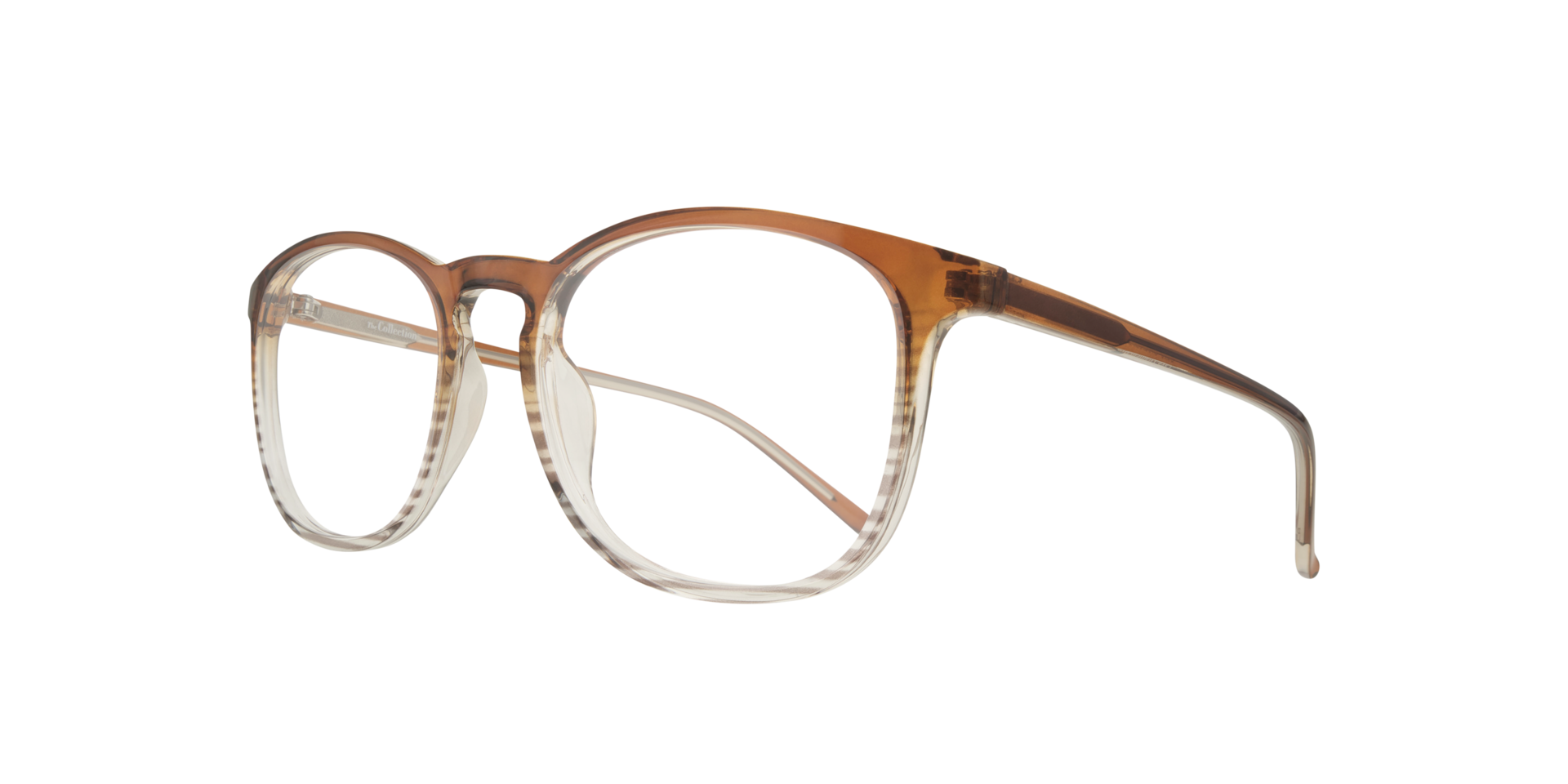 Lake Gradient Brown PlasticEyeglass Frames for Glasses Direct, Angle View