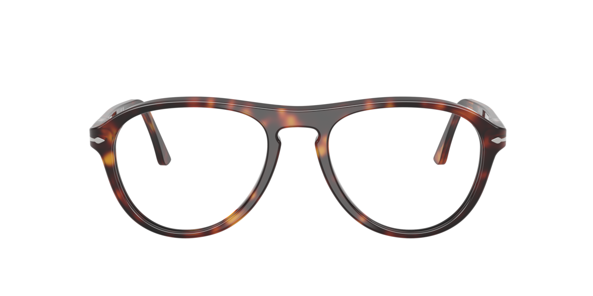 Persol Unisex Havana Pilot Acetate Eyeglasses Online - Full Rim - Po3371v