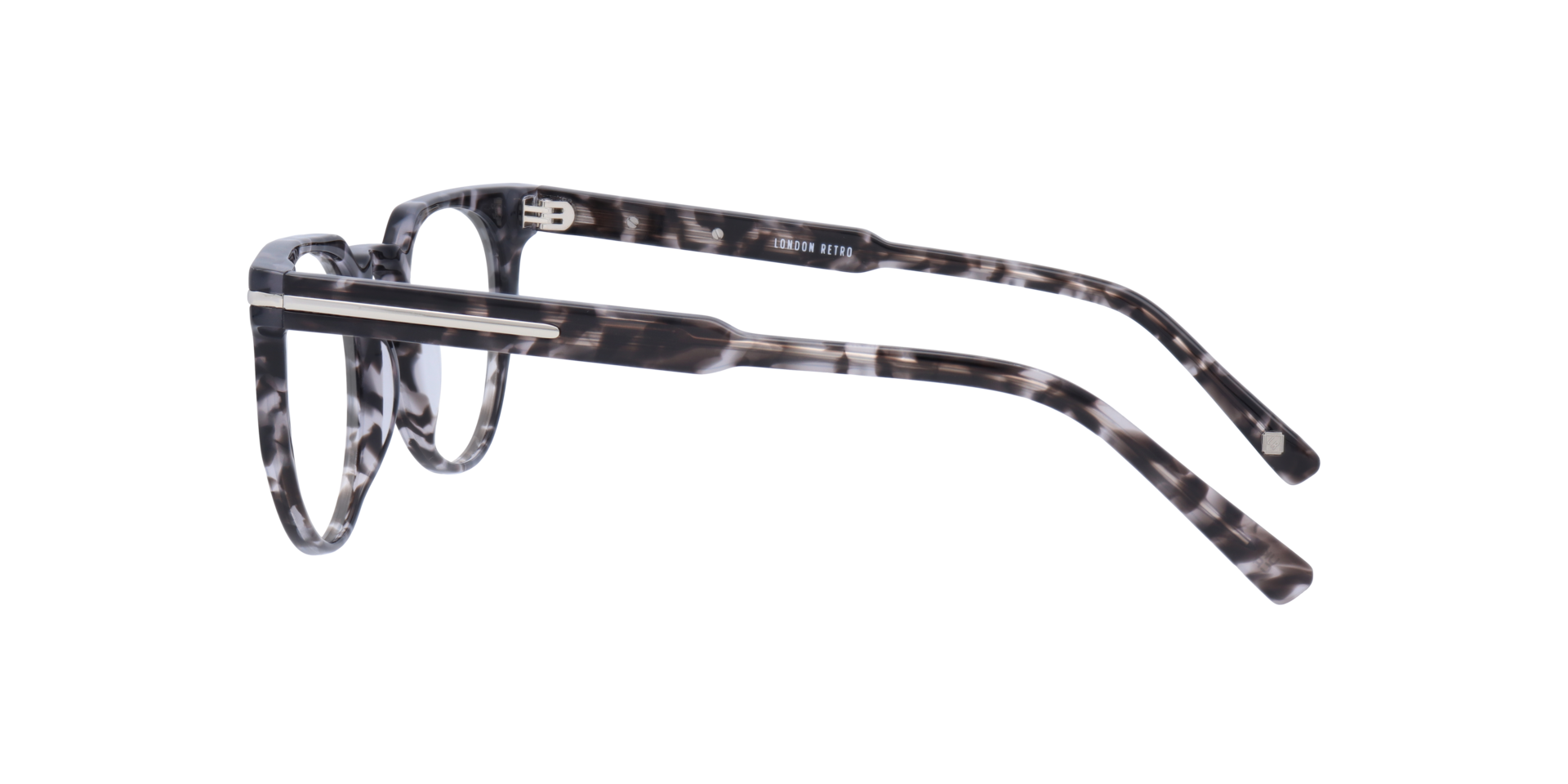Goldhawk Grey Havana AcetateEyeglass Frames for Glasses Direct, Side View