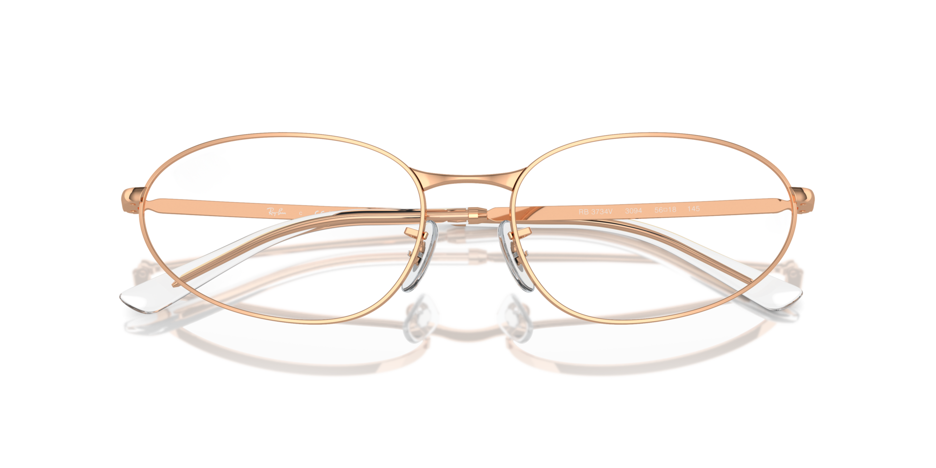 RB3734V Rose Gold MetalEyeglass Frames for Glasses Direct, Closed View