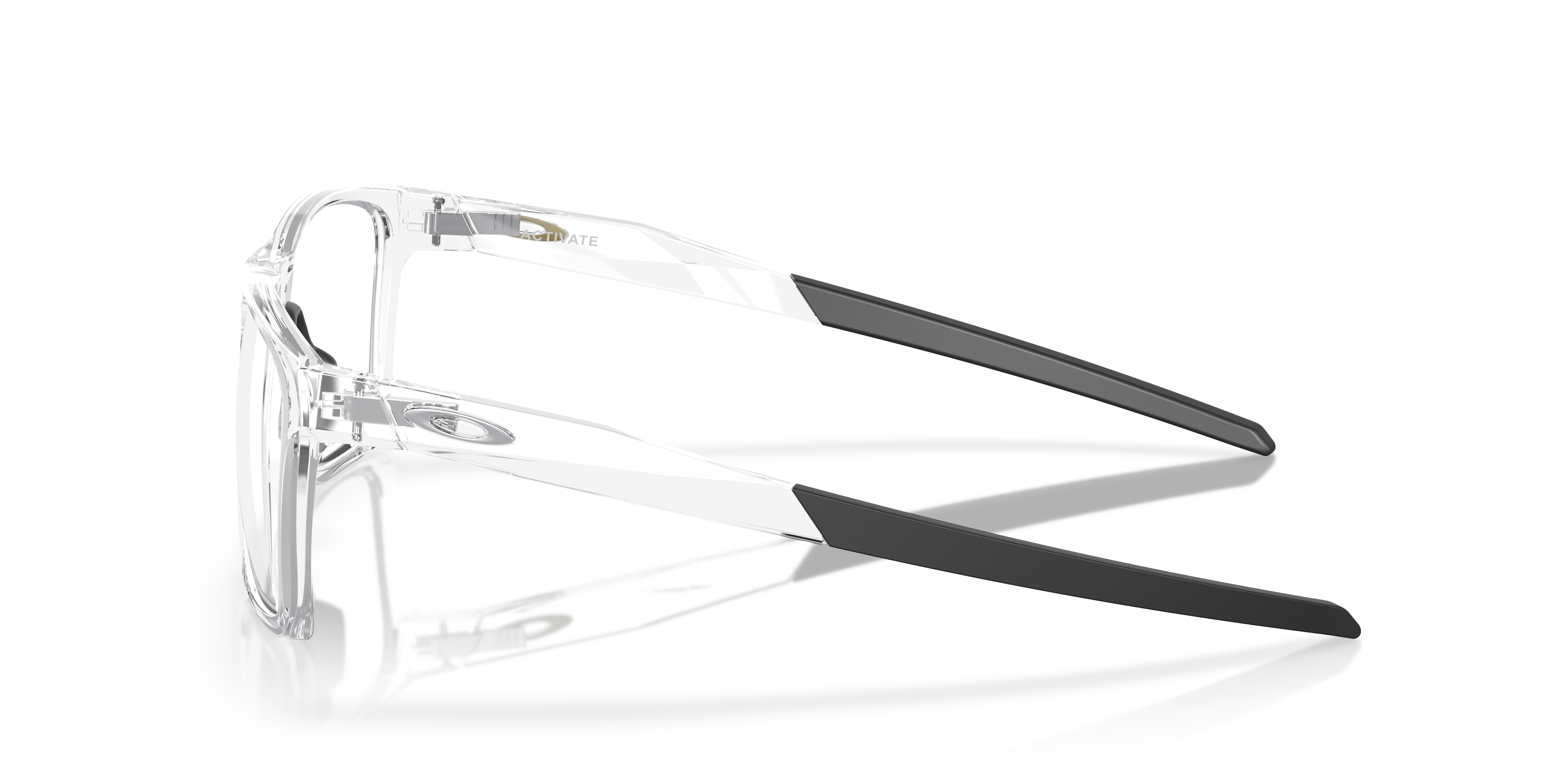 Activate Polished Clear PlasticEyeglass Frames for Glasses Direct, Side View