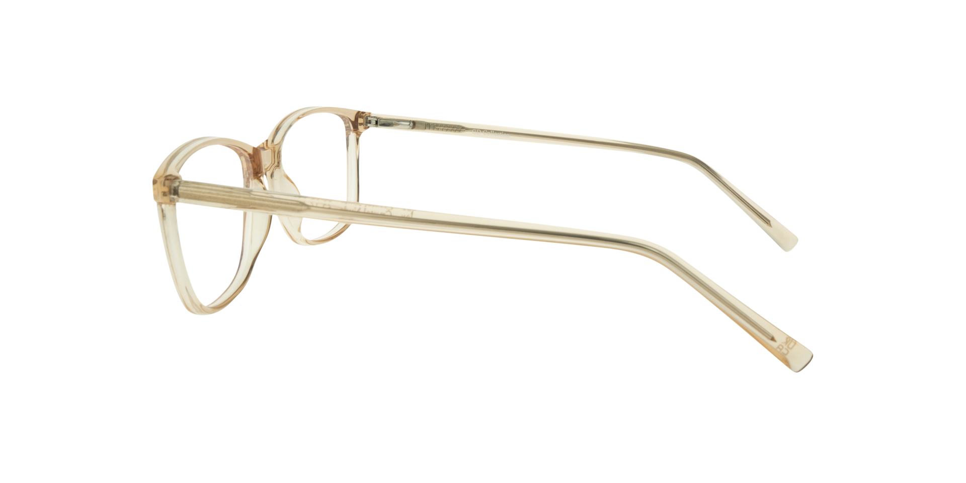 Jax Crystal Nude PlasticEyeglass Frames for Glasses Direct, Side View