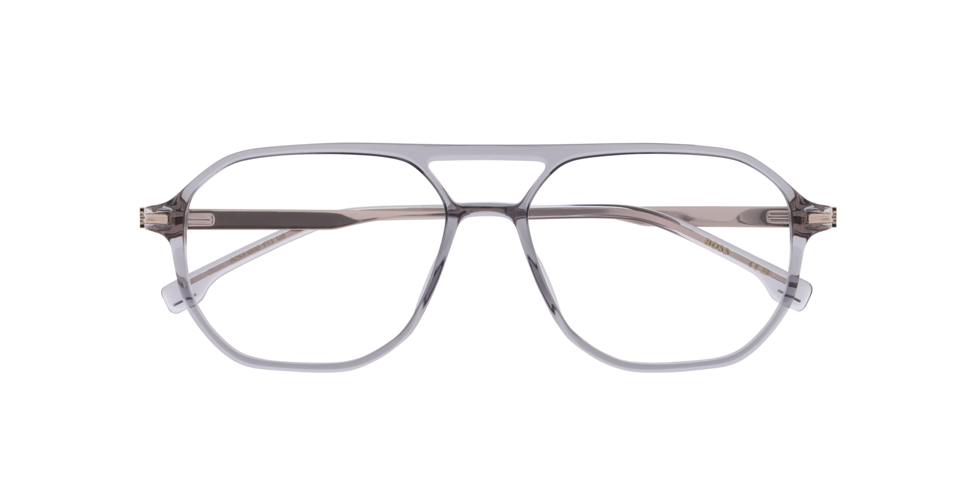 BOSS 1890 Grey Gold AcetateEyeglass Frames for Glasses Direct, Closed View