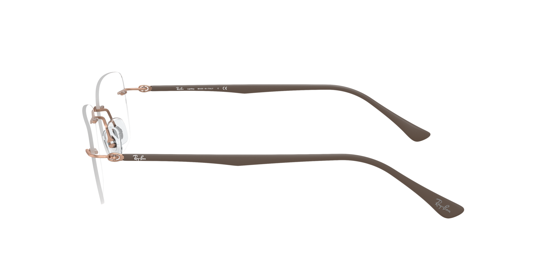 RB8725 Light Brown TitaniumEyeglass Frames for Glasses Direct, Side View