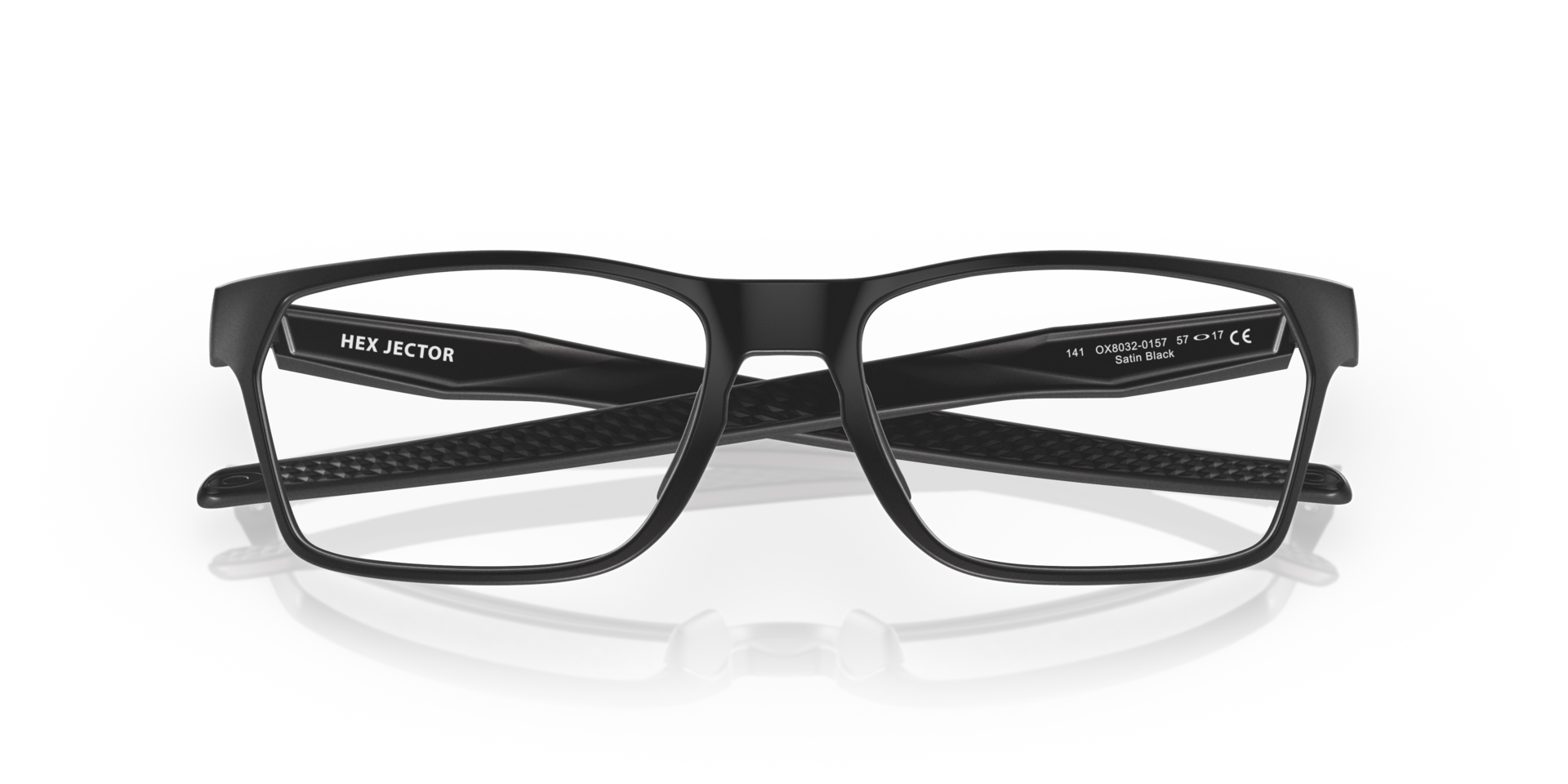Hex Jector Satin Black PlasticEyeglass Frames for Glasses Direct, Closed View