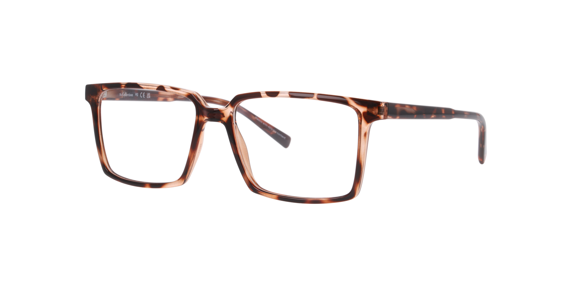 Nori Havana Brown PlasticEyeglass Frames for Glasses Direct, Angle View