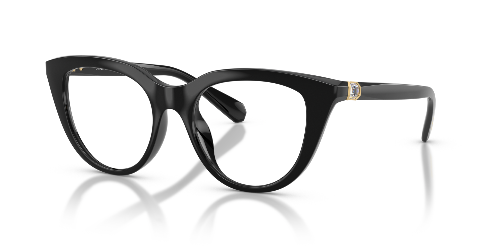 SK2052 Black PlasticEyeglass Frames for Glasses Direct, Angle View
