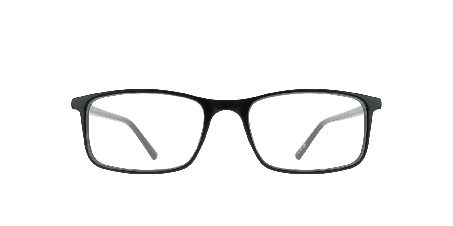 Leslie Shiny Black PlasticEyeglass Frames for Glasses Direct, Front View