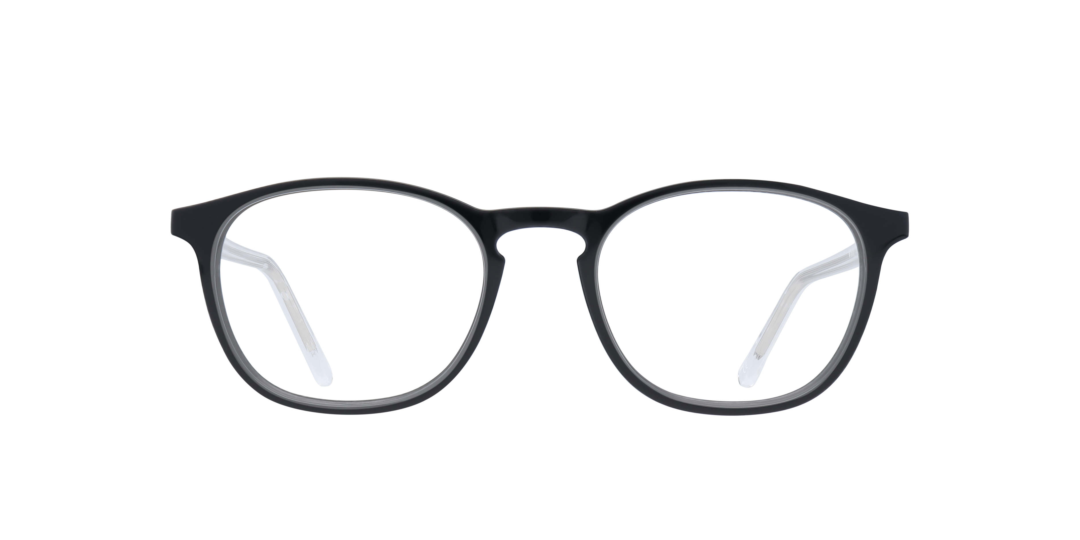 Whitley Black & Crystal AcetateEyeglass Frames for Glasses Direct, Front View