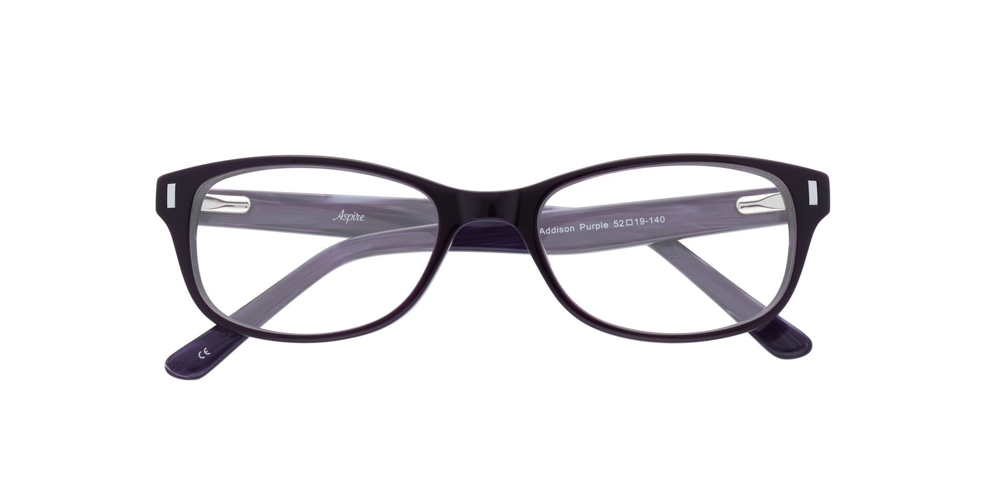 Addison Purple AcetateEyeglass Frames for Glasses Direct, Closed View