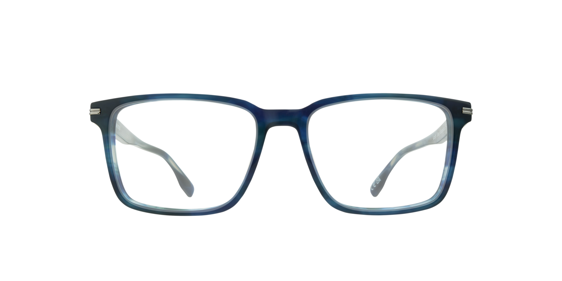 Leith Blue & Gunmetal AcetateEyeglass Frames for Glasses Direct, Front View
