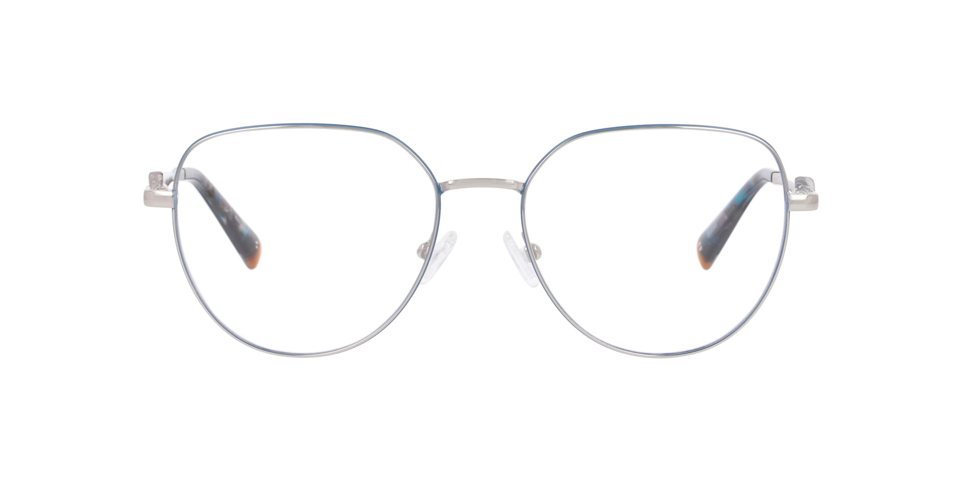 Cuemi Silver MetalEyeglass Frames for Glasses Direct, Front View
