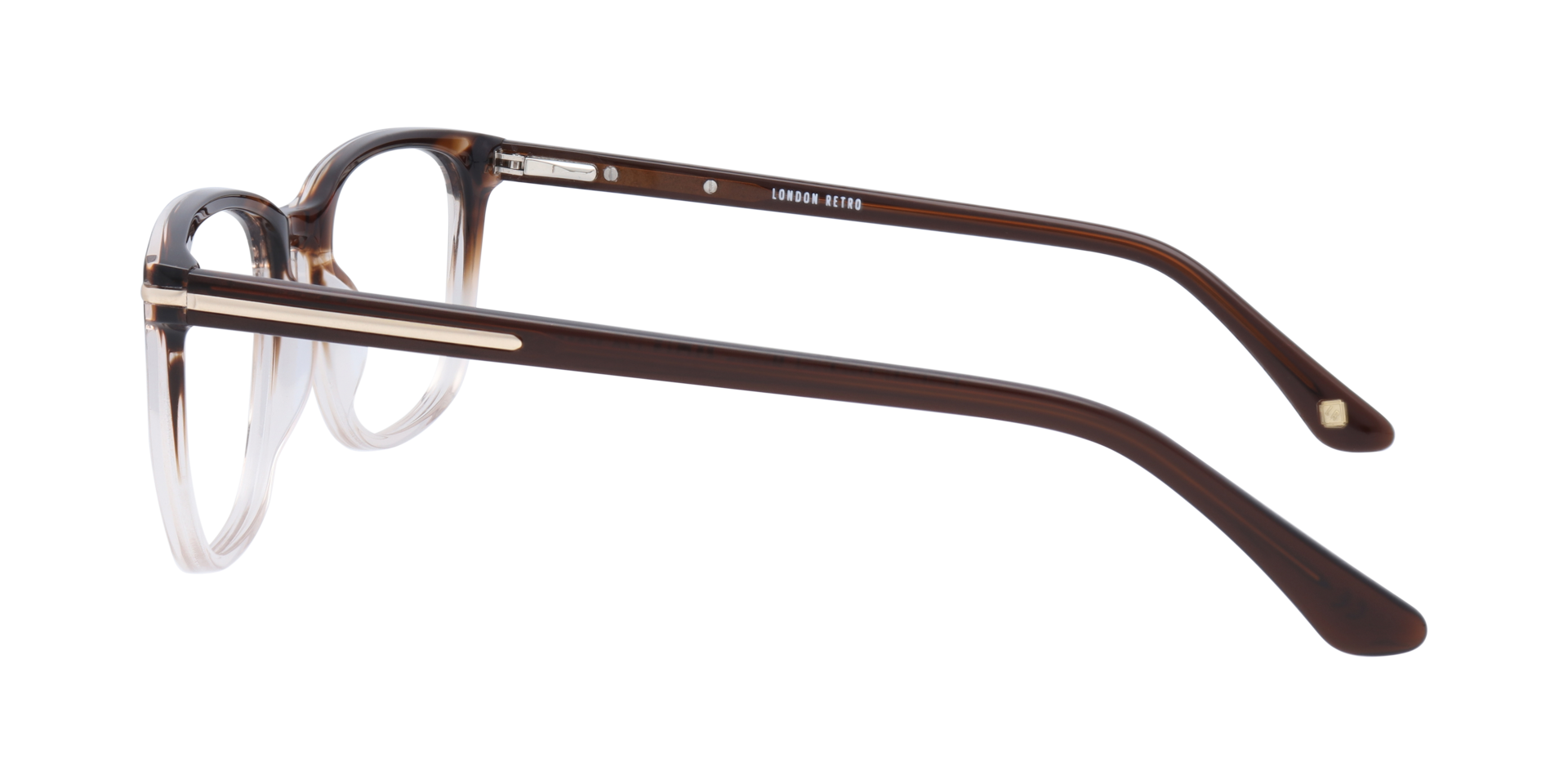 Eastcote Gradient Brown AcetateEyeglass Frames for Glasses Direct, Side View