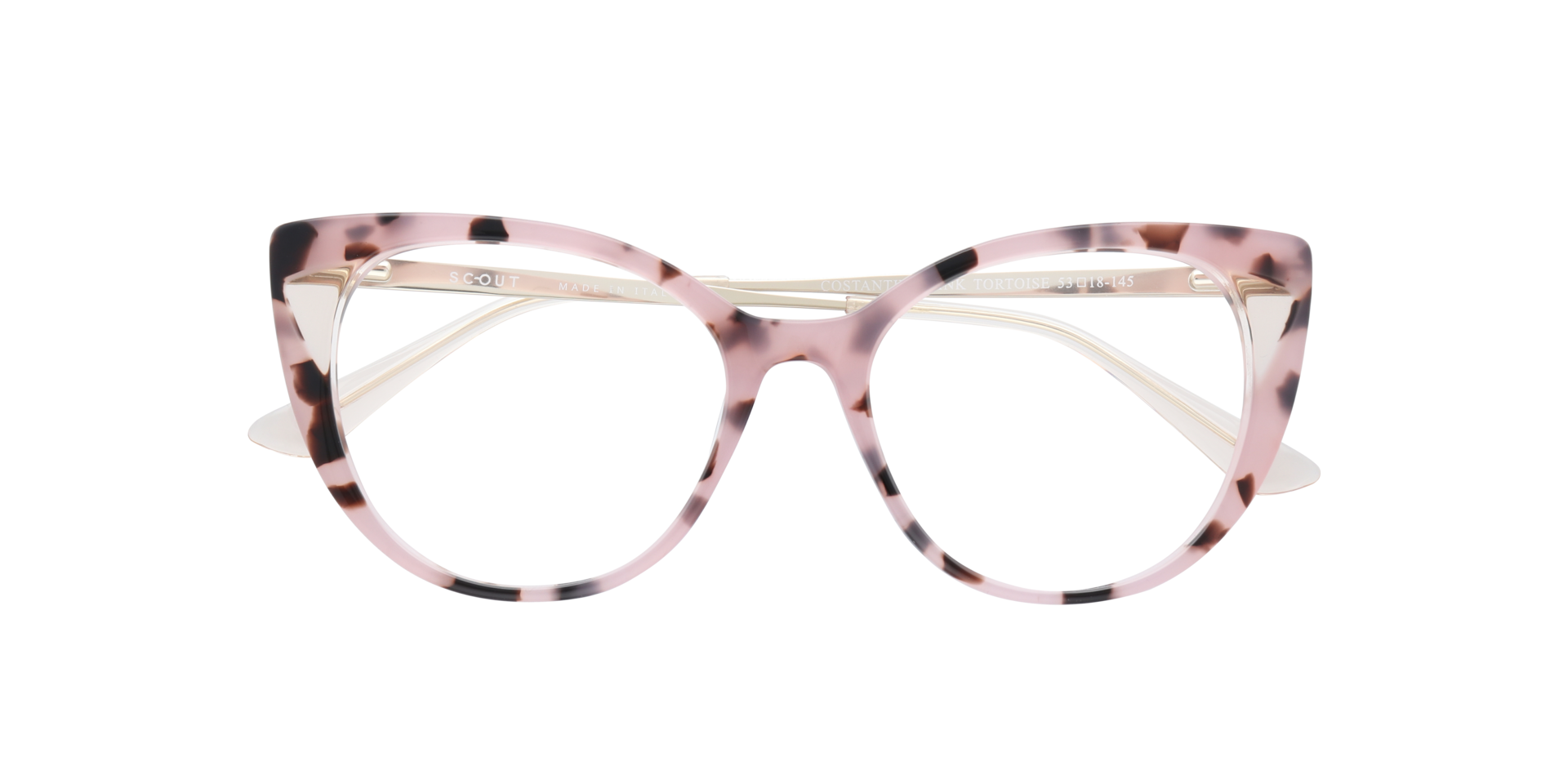 Costantino Pink Tortoise AcetateEyeglass Frames for Glasses Direct, Closed View
