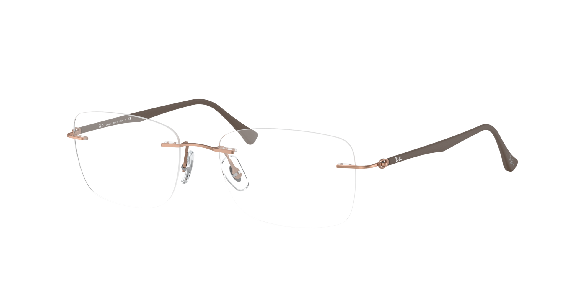 RB8725 Light Brown TitaniumEyeglass Frames for Glasses Direct, Angle View