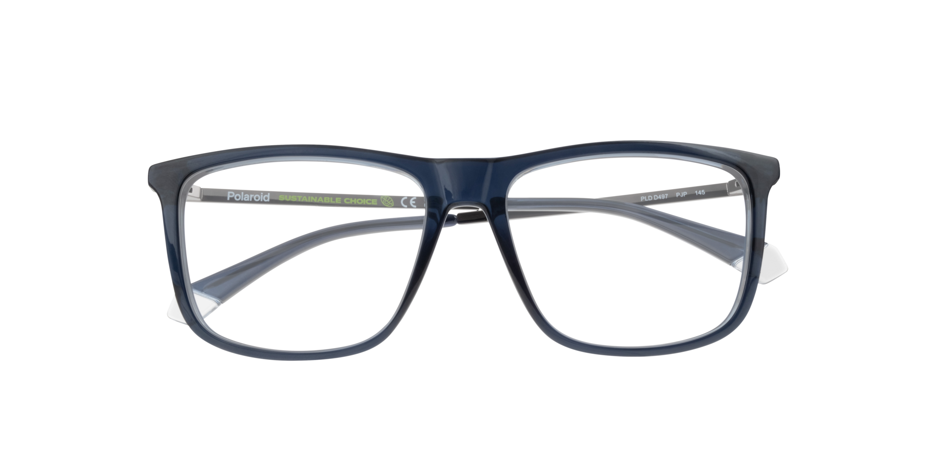 PLD D497 Blue PlasticEyeglass Frames for Glasses Direct, Closed View