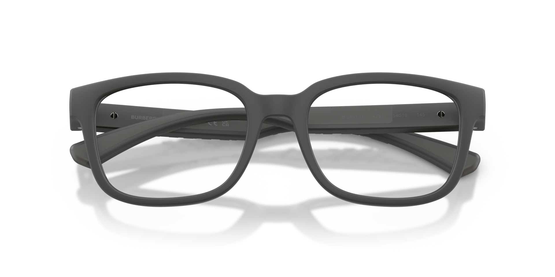 BE2451U Matte Grey PlasticEyeglass Frames for Glasses Direct, Closed View