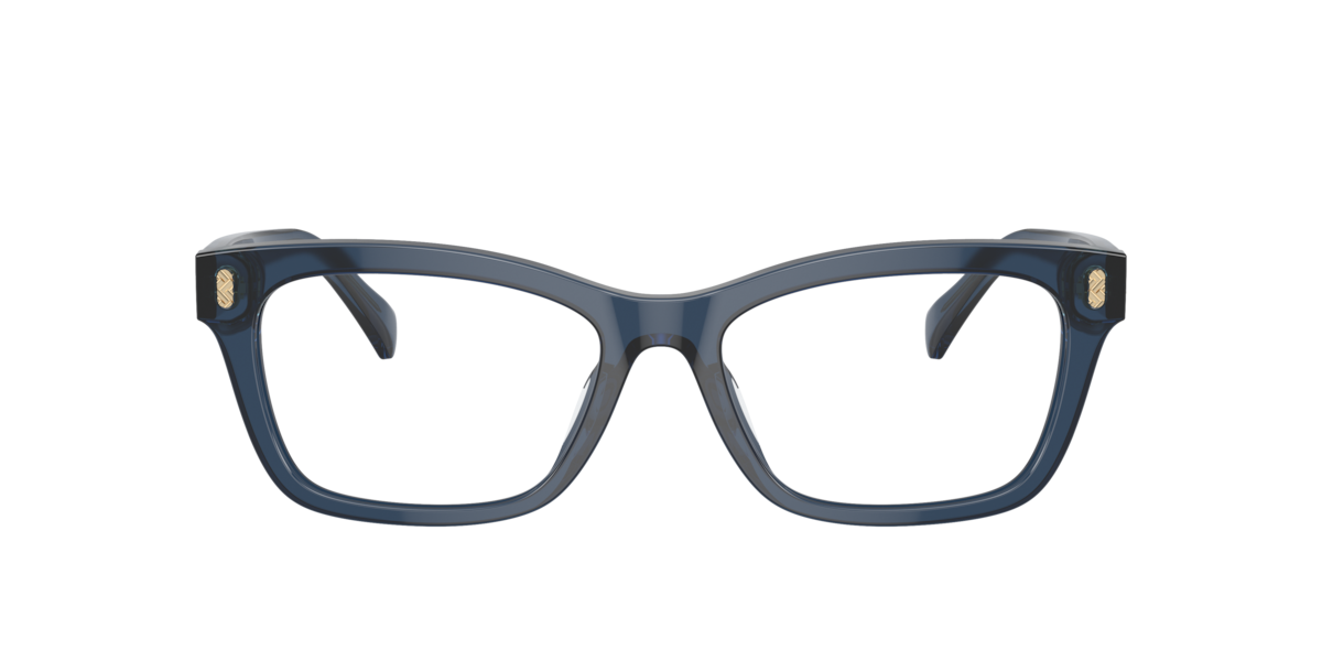Shiny Transparent Blue rectangle Acetate eyeglasses Online - Full Rim - RA7154U