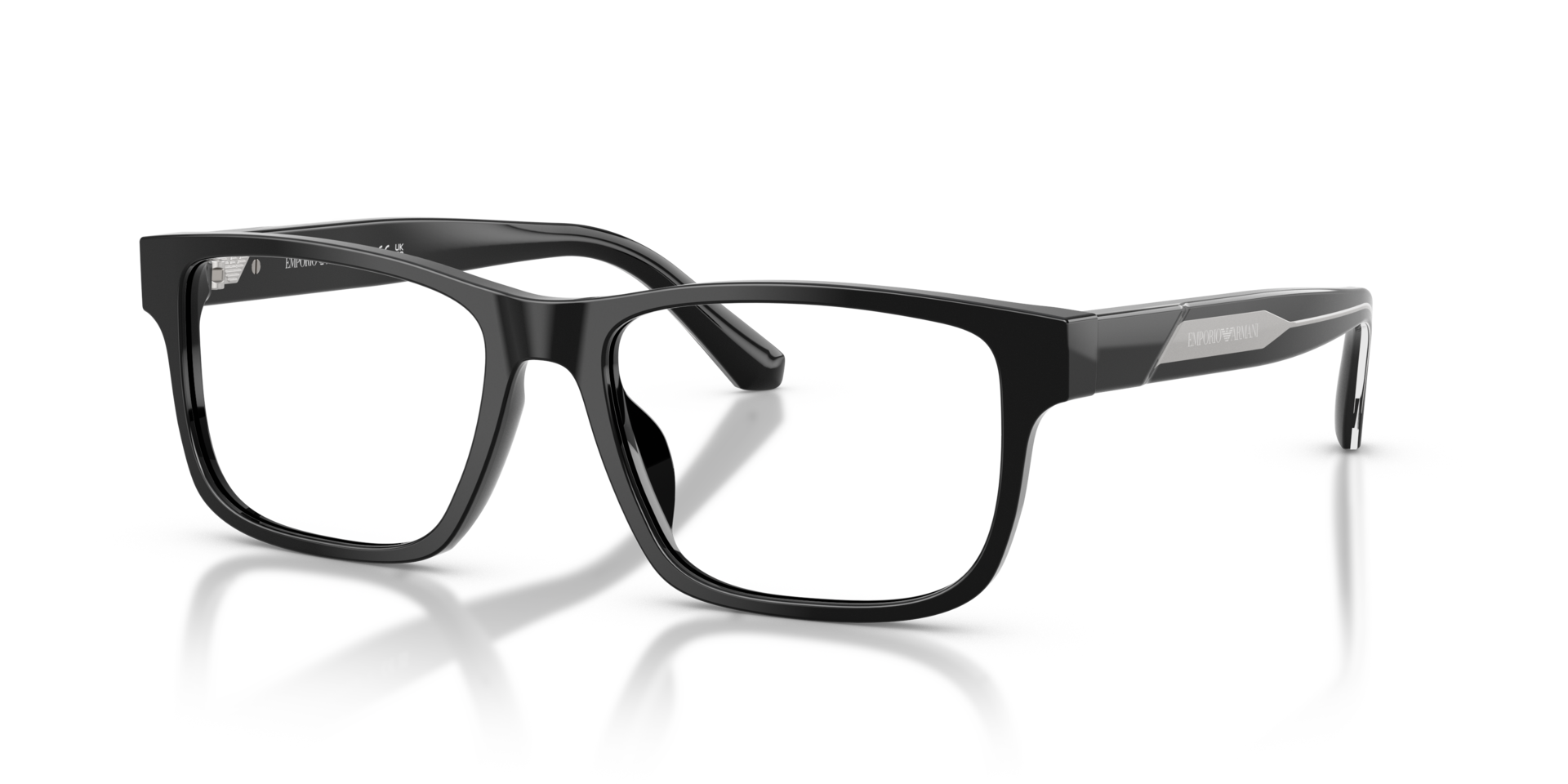 EA3265U Shiny Black AcetateEyeglass Frames for Glasses Direct, Angle View