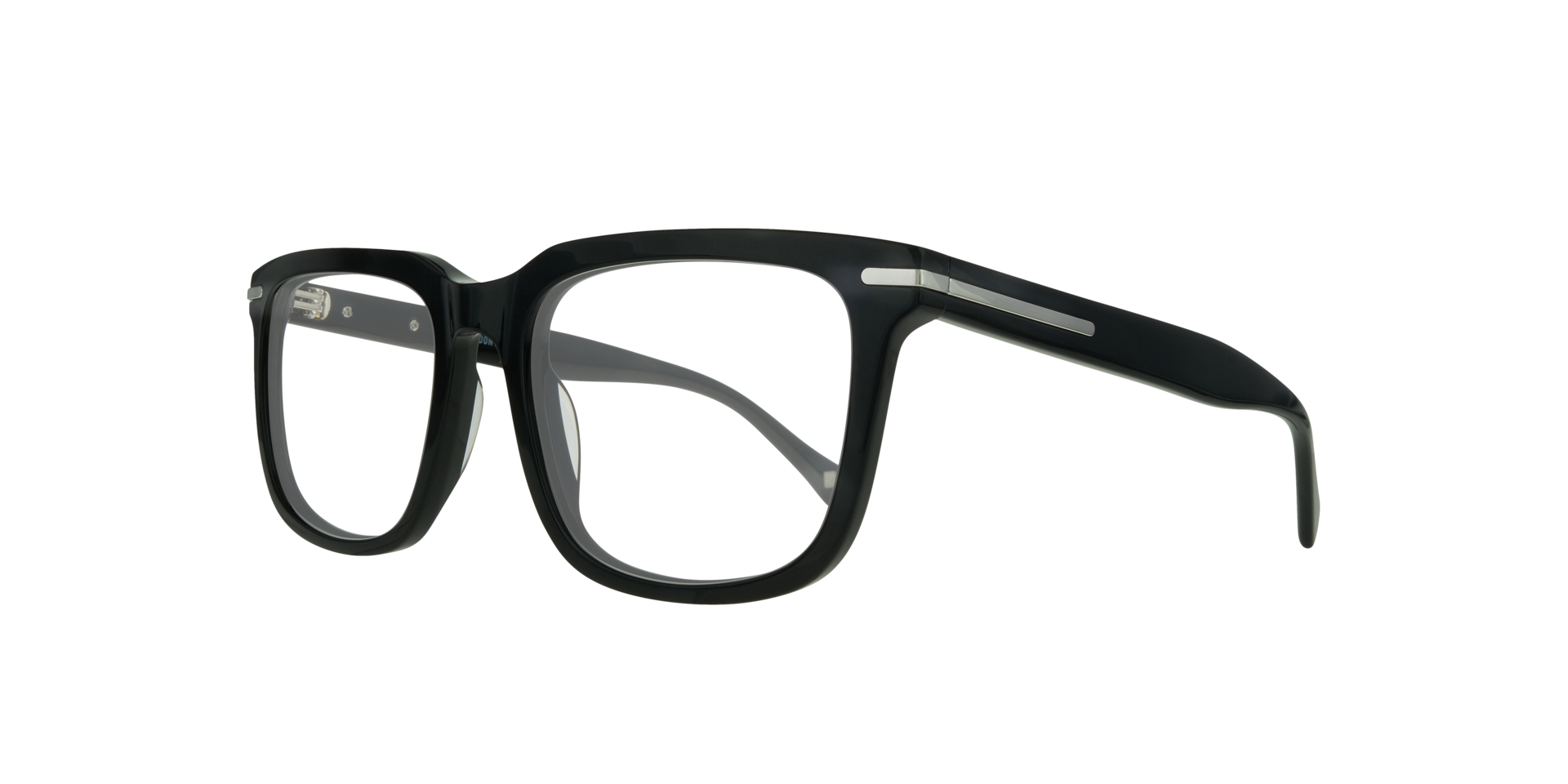 Kenton Black AcetateEyeglass Frames for Glasses Direct, Angle View