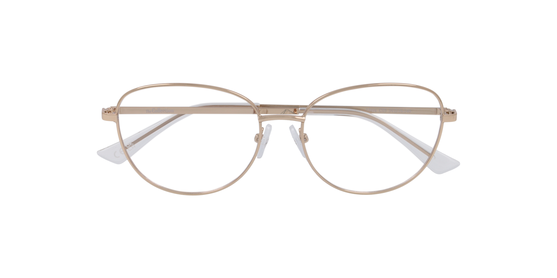 Maya Light Gold MetalEyeglass Frames for Glasses Direct, Closed View