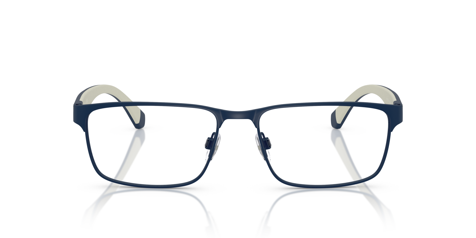 EA1105 Matte Blue MetalEyeglass Frames for Glasses Direct, Front View