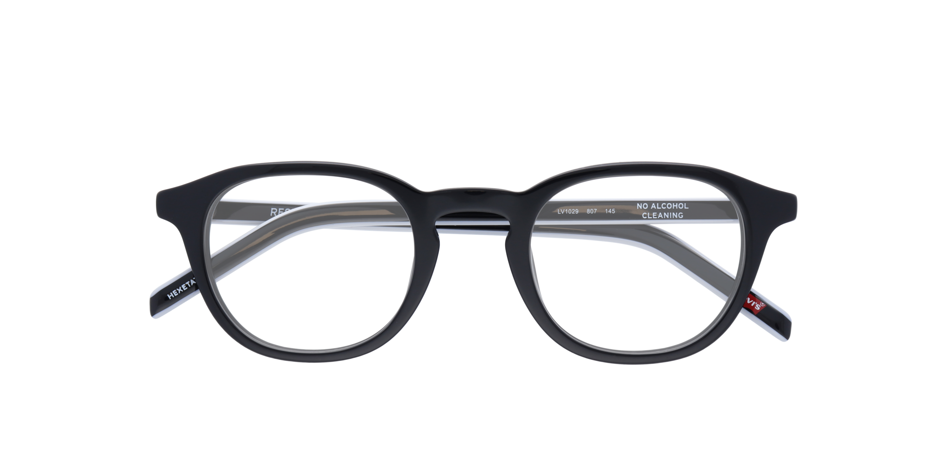 LV 1029 Black AcetateSunglass Frames for Glasses Direct, Closed View