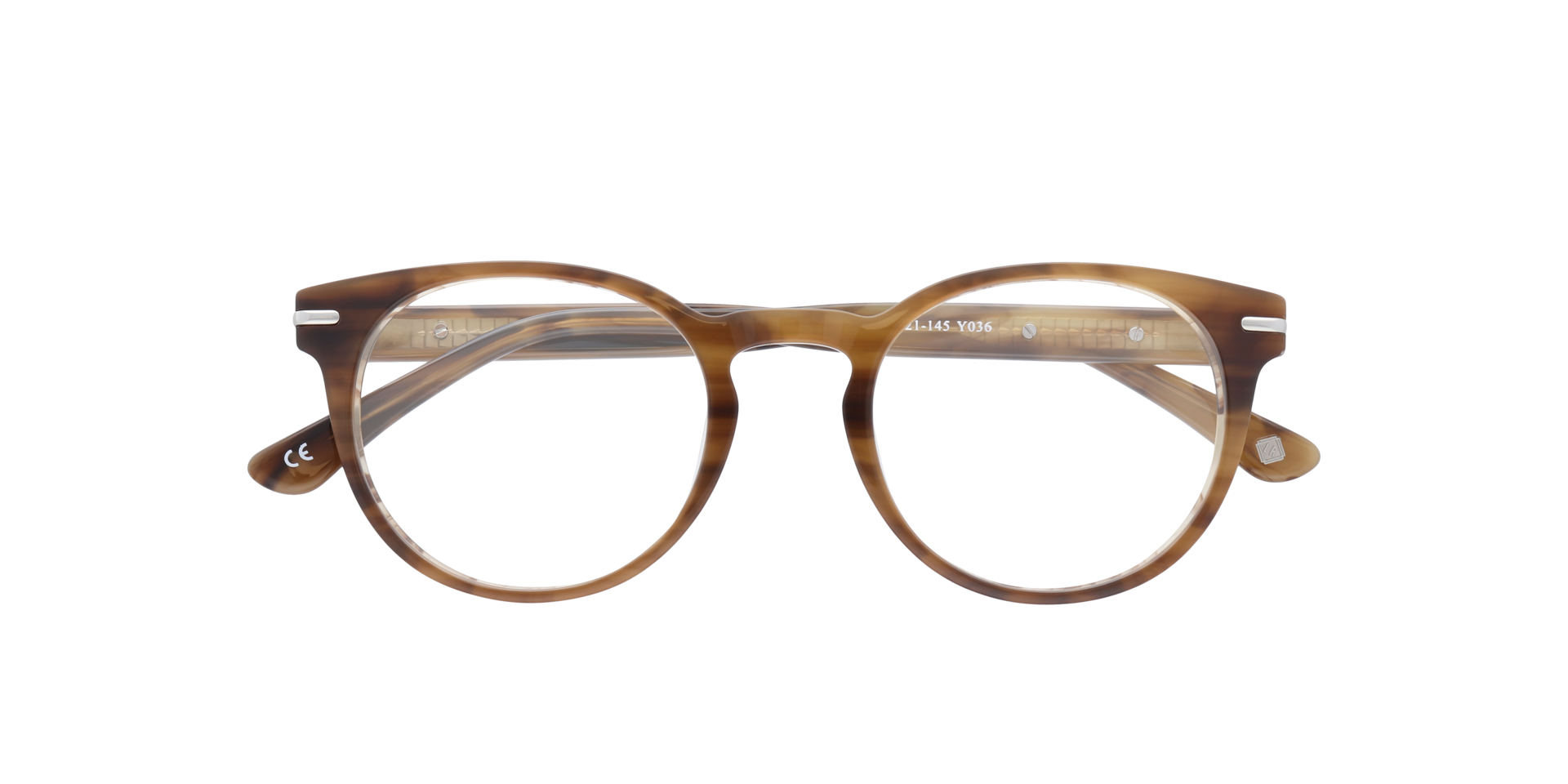 Dalston Shiny Brown Horn AcetateEyeglass Frames for Glasses Direct, Closed View