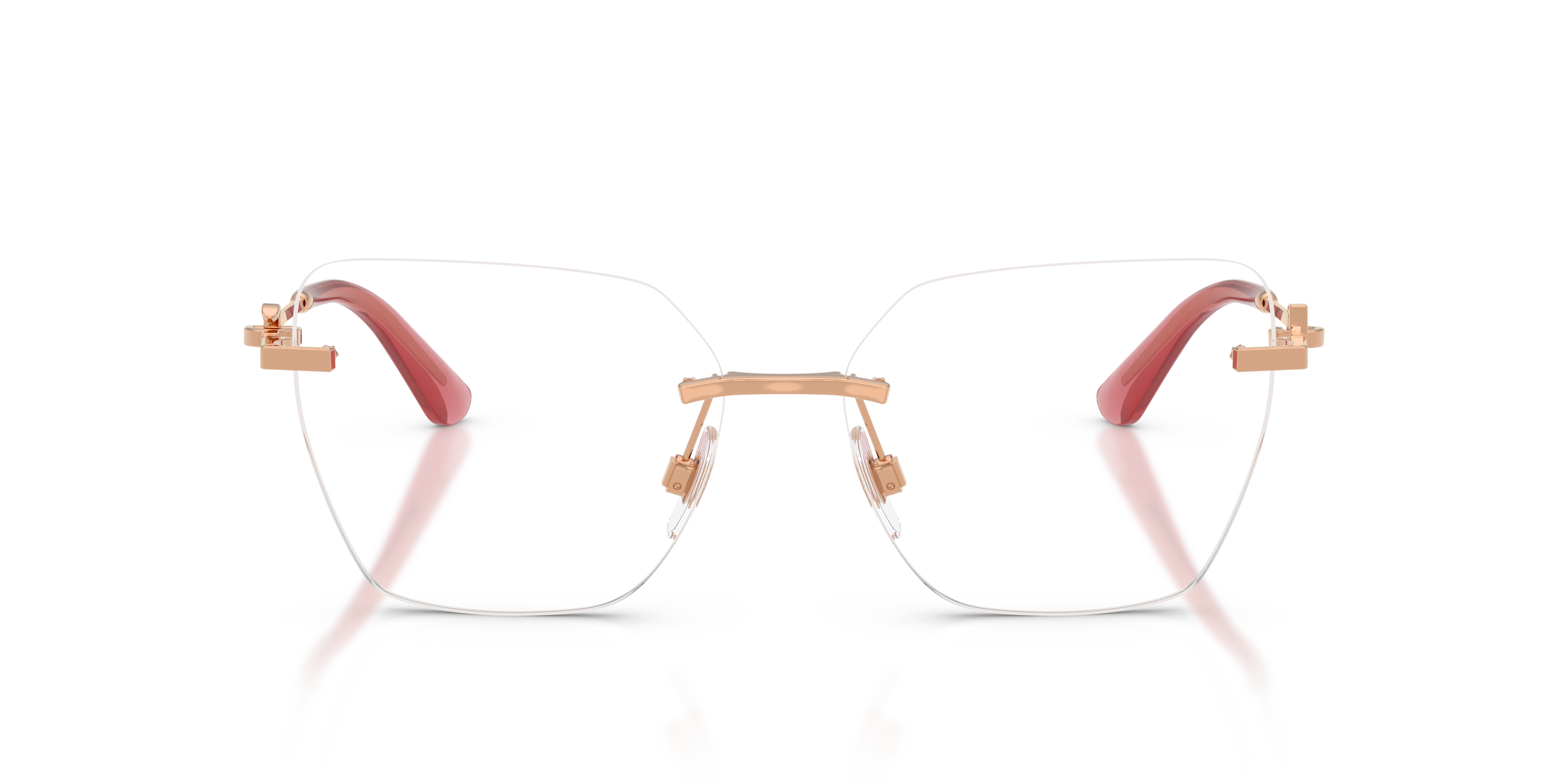 DG1363 Rose Gold MetalEyeglass Frames for Glasses Direct, Front View