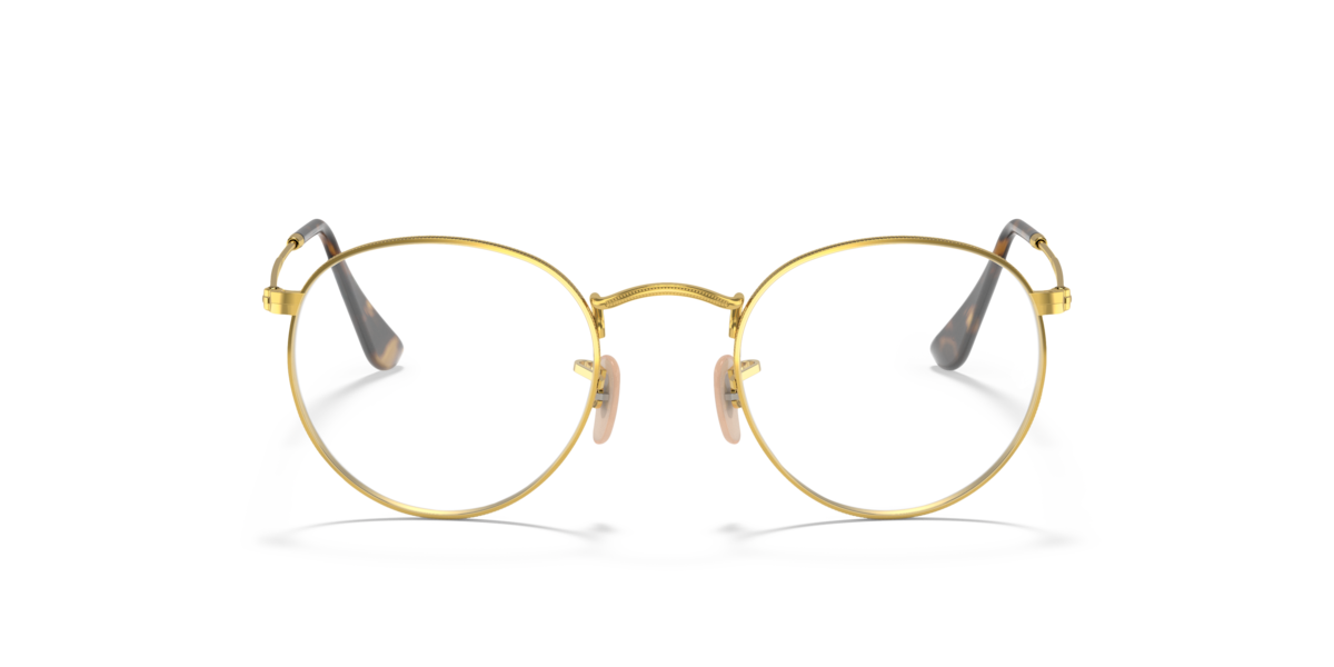 Ray-Ban Unisex Arista Gold Round Metal Eyeglasses Online - Full Rim - Rb3447v