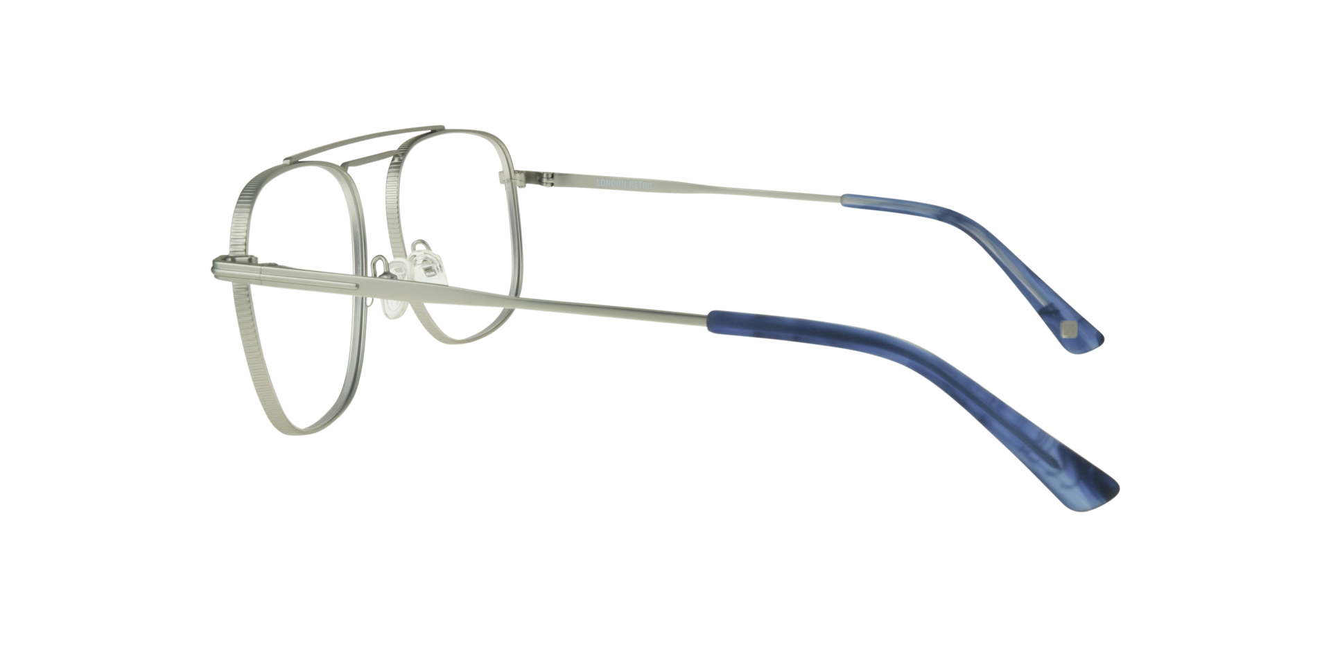 Jacob Matte Silver MetalEyeglass Frames for Glasses Direct, Side View