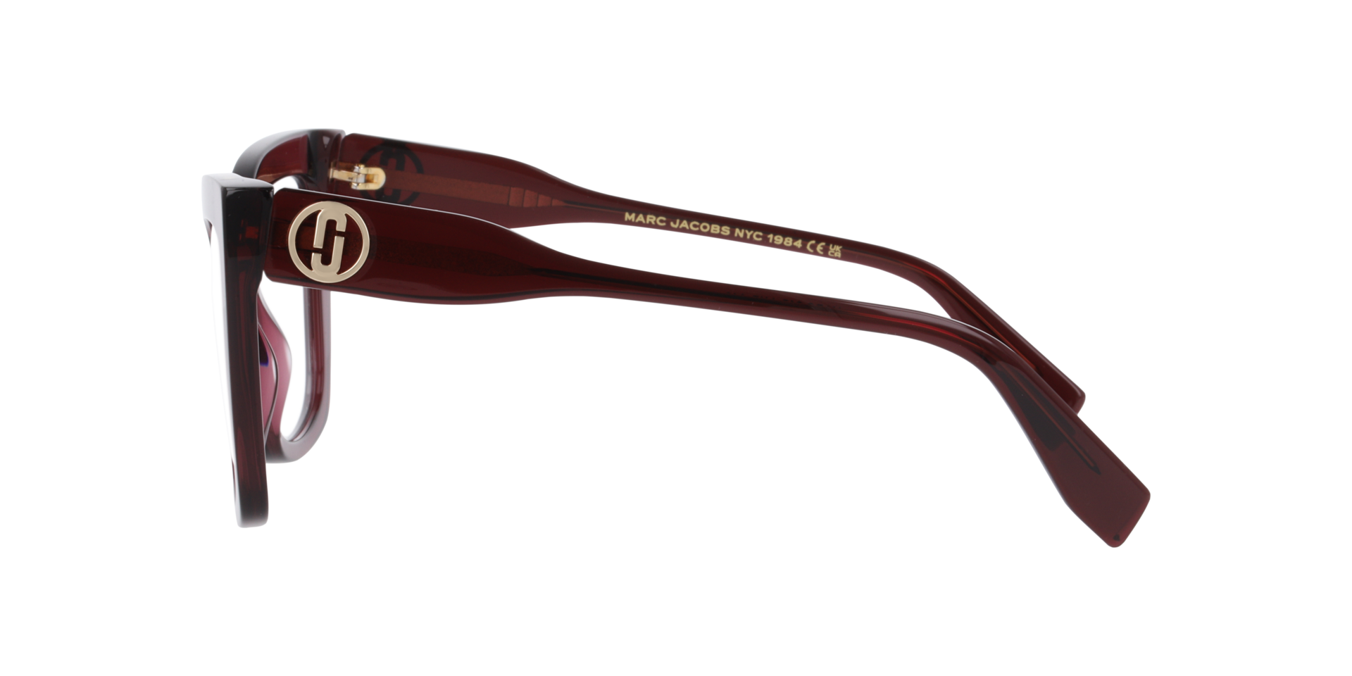 Marc 813 Burgundy AcetateEyeglass Frames for Glasses Direct, Side View