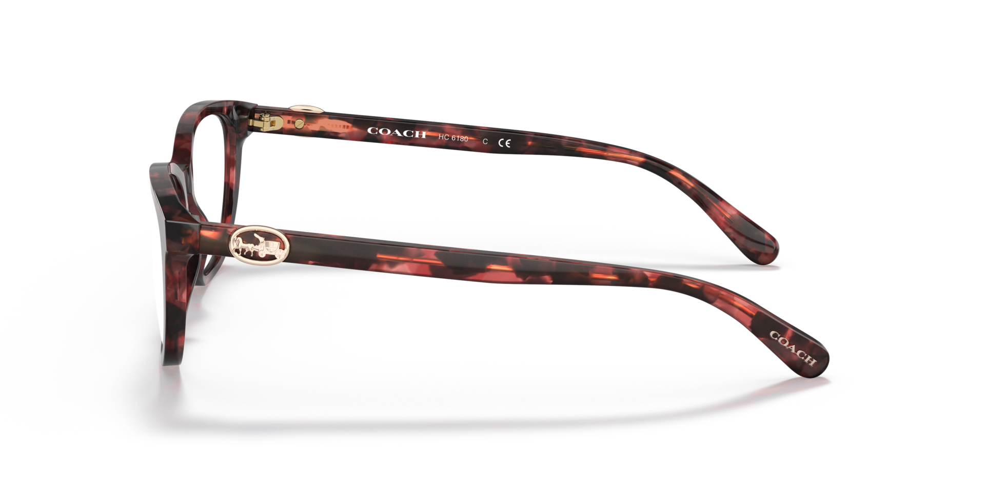 HC6180 Milky Wine Tortoise AcetateEyeglass Frames for Glasses Direct, Side View