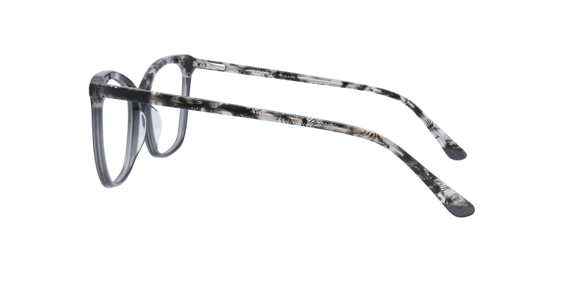 Pantheon Grey AcetateEyeglass Frames for Glasses Direct, Side View