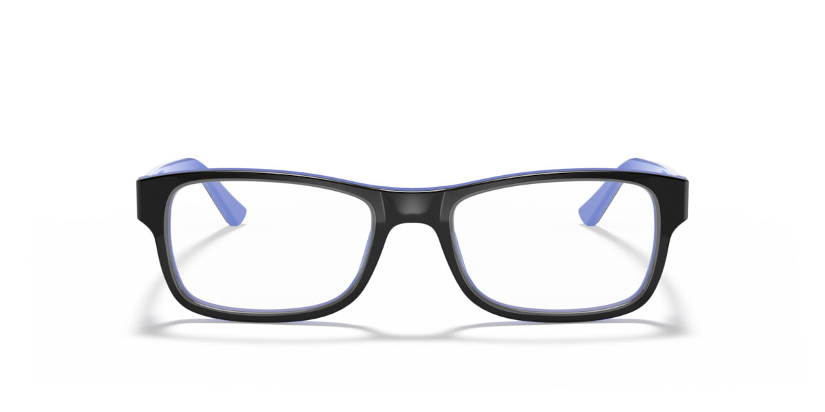 Ray-Ban Unisex Black On Blue Square Acetate Eyeglasses Online - Full Rim - Rb5268