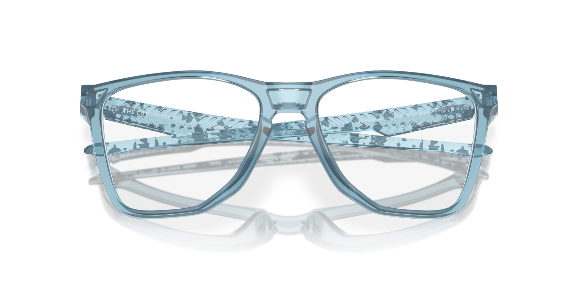The Cut Polished Trans Stonewash PlasticEyeglass Frames for Glasses Direct, Closed View